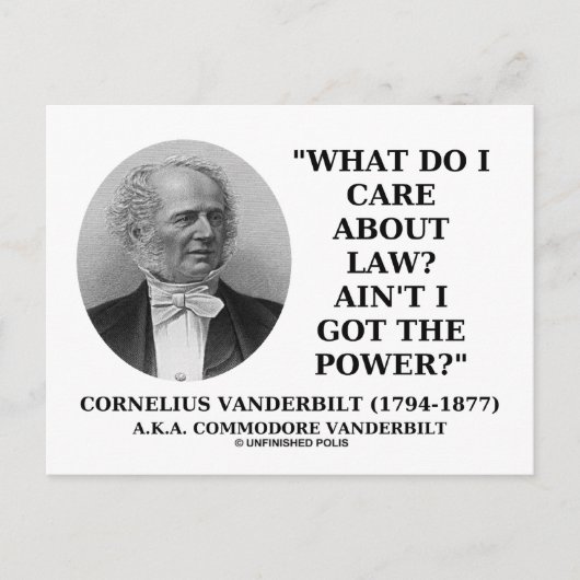 Carte Postale Law Ain't I got The Power (Cornelius Vanderbilt) (Devant)