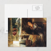 Carte Postale Lawrence Alma-Tadema 1883 - Les pas de bienvenue (Devant / Derrière)