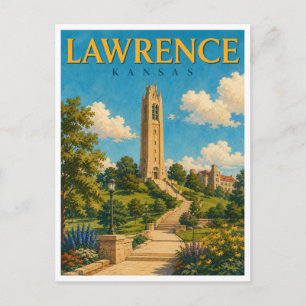 Carte Postale Lawrence Kansas Campanile GeoSaga