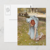 Carte Postale Lawrence Tadema : Flora Spring in the Gardens (Devant / Derrière)