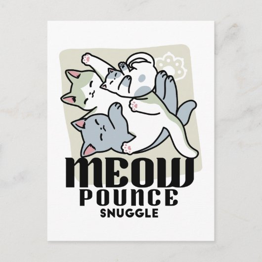 Carte Postale Laze Furr Days - Cute Lazy Cats Design (Devant)