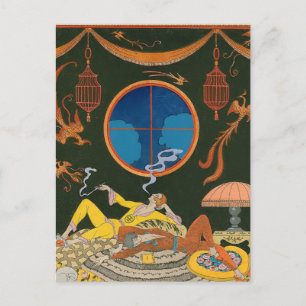 Carte Postale Laziness par George Barbier