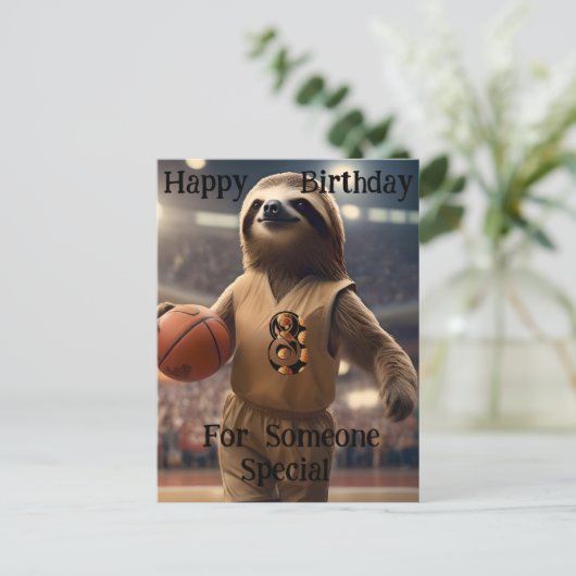 Carte Postale "Lazy Layers : A Sloths Game" Anniversaire (Debout devant)