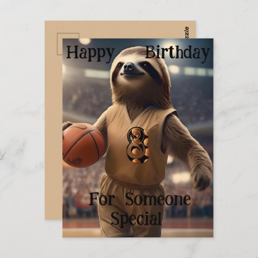 Carte Postale "Lazy Layers : A Sloths Game" Anniversaire (Devant / Derrière)
