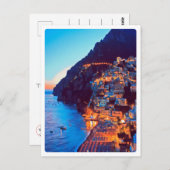 Carte Postale ldp POSITANO Côte Amalfi - coucher de soleil pris  (Devant / Derrière)