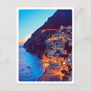 Carte Postale ldp POSITANO Côte Amalfi - coucher de soleil pris 