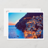 Carte Postale ldp POSITANO Côte Amalfi - coucher de soleil pris  (Devant / Derrière)