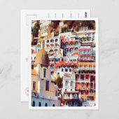 Carte Postale ldp POSITANO - ville - église Père Noël Maria Assu (Devant / Derrière)