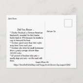 Carte Postale Le 12 août est la journée nationale des conducteur (Dos)