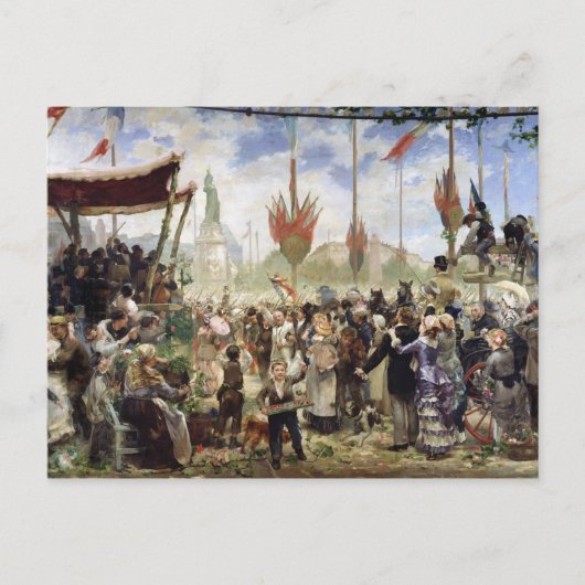 Carte Postale Le 14 juillet 1880, 1882 (Devant)