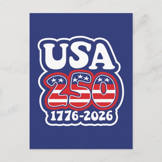 Carte Postale Le 250e anniversaire de l'Amérique - Groovy USA 25 (Devant)