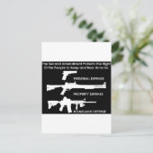 Carte Postale Le 2ème Amendement Protège... (Debout devant)