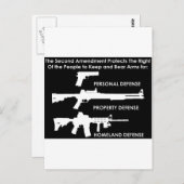 Carte Postale Le 2ème Amendement Protège... (Devant / Derrière)