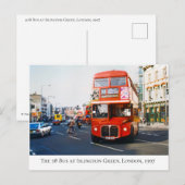 Carte Postale Le 38 Bus à Islington Green au printemps 1997 (Devant / Derrière)