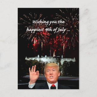 Carte Postale le 4 juillet le plus heureux de Donald Trump