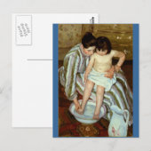 Carte Postale Le bain de l'enfant de Mary Cassatt (vers 1892) (Devant / Derrière)