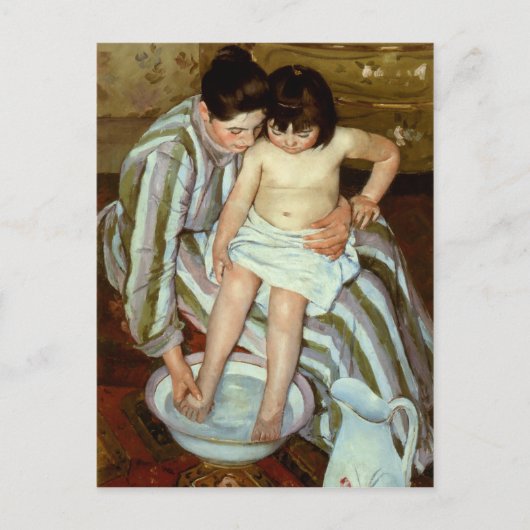 Carte Postale Le bain de l'enfant de Mary Cassatt (vers 1892) (Devant)