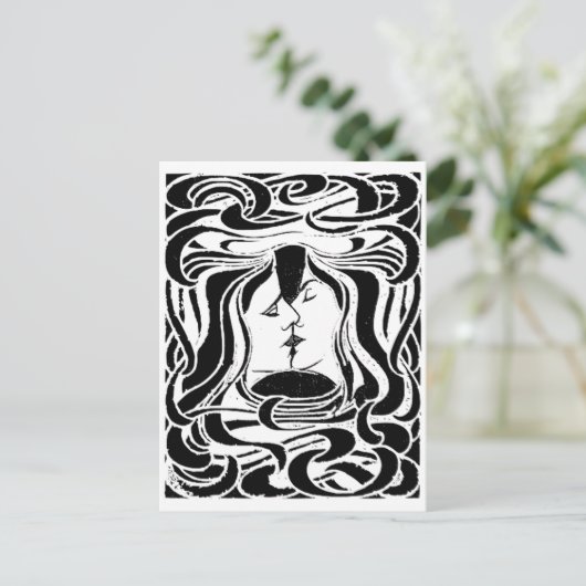 Carte Postale Le baiser (Debout devant)