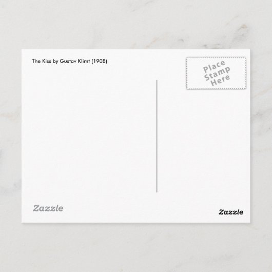 Carte Postale Le baiser (Dos)