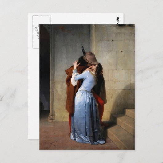 Carte Postale Le baiser (Devant / Derrière)