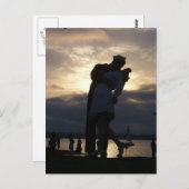 Carte Postale Le baiser au coucher du soleil (Devant / Derrière)