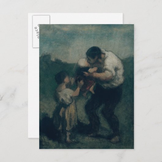 Carte Postale Le Baiser, c.1845-48 (Devant / Derrière)