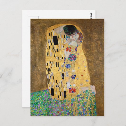 Carte Postale Le baiser de Gustav Klimt (Devant / Derrière)