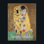 Carte Postale Le baiser de Gustav Klimt<br><div class="desc">The Kiss by Gustav Klimt The Kiss est une peinture à l'huile sur toile avec de la feuille d'or, de l'argent et du platine. par le peintre symboliste autrichien Gustav Klimt. Il a été peint à un moment donné en 1907 et 1908, au plus fort de ce que les savants...</div>