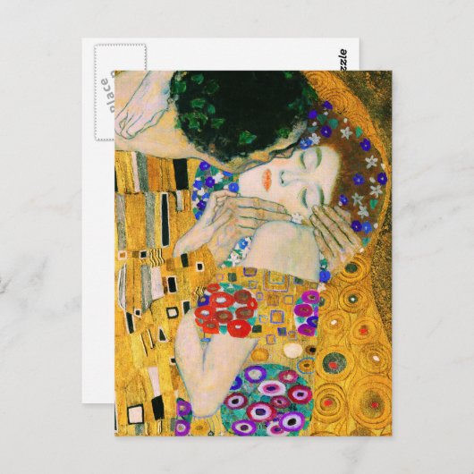 Carte Postale Le baiser de Gustav Klimt (Devant / Derrière)
