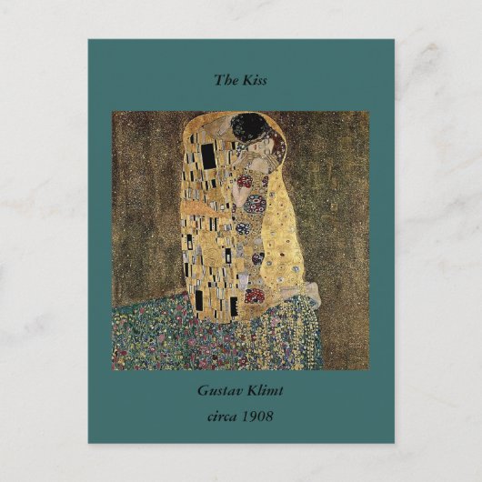 Carte Postale Le baiser de Gustav Klimt (vers 1908) (Devant)