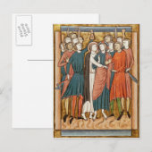 Carte Postale Le baiser de Judas, Psautier à l'usage de Paris (Devant / Derrière)