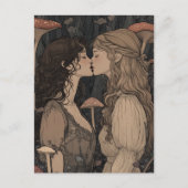 Carte Postale Le Baiser des Amants Forêt de Champignons Conte de (Devant)