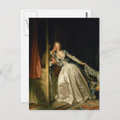 Carte Postale Le baiser volé par Jean-Honoré Fragonard (Devant / Derrière)