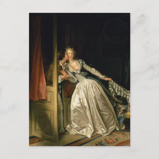Carte Postale Le baiser volé par Jean-Honoré Fragonard (Devant)