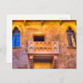 Carte Postale Le Balcon de Juliet Vérone Art (Devant / Derrière)