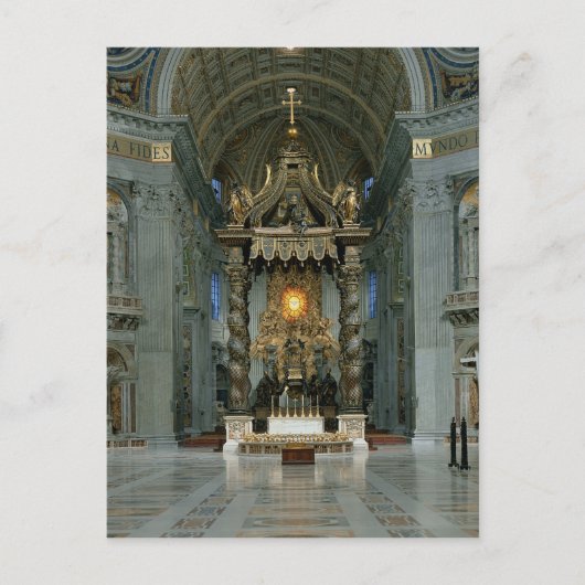 Carte Postale Le Baldacchino, le haut autel et la chaise (Devant)