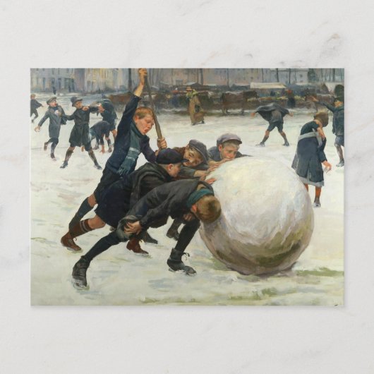 Carte Postale Le ballon de neige le plus géant, 1903 (Devant)