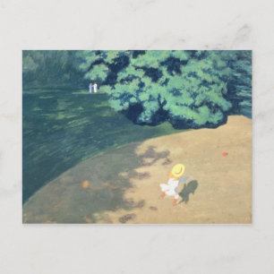 Carte Postale Le ballon ou le coin d'un parc avec un enfant