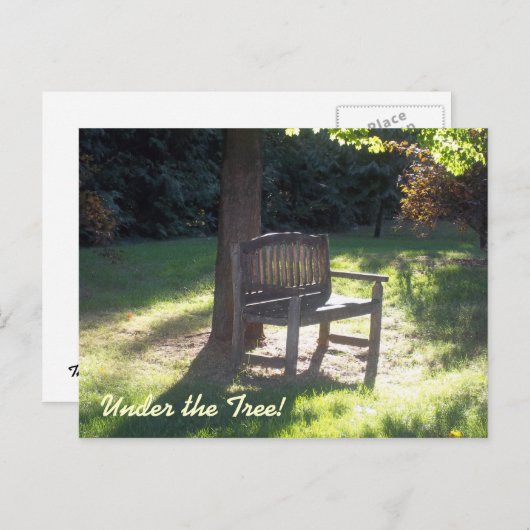 Carte Postale Le banc (Devant / Derrière)