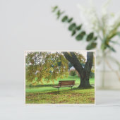 Carte Postale Le Banc sur Memorial Boulevard, Bristol CT (Debout devant)