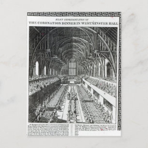 Carte Postale Le banquet du couronnement à Westminster Hall