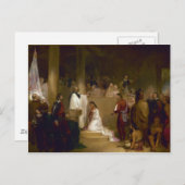 Carte Postale Le baptême de Pocahontas par John Gadsby Chapman (Devant / Derrière)