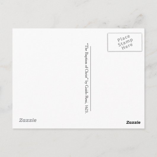 Carte postale "Le Baptême du Christ" (Dos)