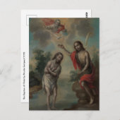 Carte Postale Le baptême du Christ par Nicolás Enríquez (Devant / Derrière)