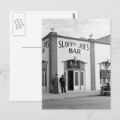 Carte Postale Le bar Sloppy Joe's, 1938 (Devant / Derrière)