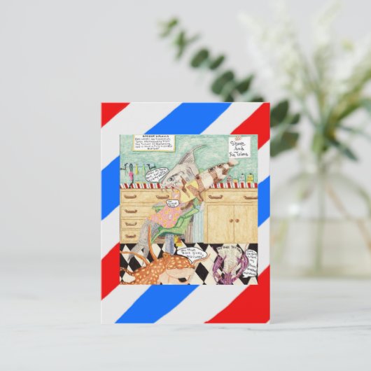 Carte Postale Le Barbier (Debout devant)