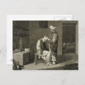 Carte Postale Le Barbier, du Volume II Arts et métiers de 'Des (Devant / Derrière)