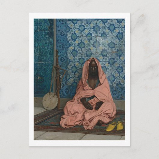 Carte Postale Le Barde Noir par Jean-Léon Gérôme, c1888 (Devant)