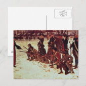 Carte Postale Le baron von Steuben perce des recrues américaines (Devant / Derrière)