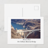 Carte Postale Le barrage Hoover et le fleuve Colorado (Devant / Derrière)